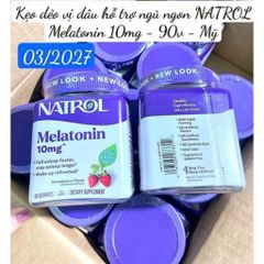 Kẹo dẻo Natrol Melatonin 5mg - 180 viên, Giúp Ngủ Ngon Hơn, Điều Hòa Nhịp Sinh Học, Thực Phẩm Chức Năng Mỹ