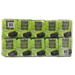 Rong Biển Khô Ăn Liền Organic Kirkland - Snack Tảo Biển Nướng Mỹ, Gói 17g, Thực Phẩm Hữu Cơ Dinh Dưỡng, Ăn Ngay Tiện Lợi, 10 Gói