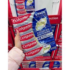 Kem Đánh Răng Colgate Total SF Advanced Whitening Mỹ - Giúp Răng Trắng Sáng, Ngăn Ngừa Sâu Răng và Hôi Miệng, Bảo Vệ Răng Khỏe Mạnh