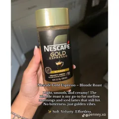 Cà phê NESCAFÉ GOLD Espresso Blonde 200g - Hương vị sang trọng, êm dịu chuẩn Ý, pha được 100 ly espresso