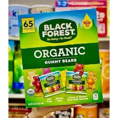 Kẹo Dẻo Trái Cây Black Forest Organic Gummy Bear - Gấu Ngọt Ngào Hữu Cơ Xuất Xứ Mỹ, 6 Vị Đủ Màu Sắc cho Trẻ Em và Người Lớn