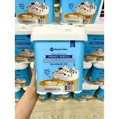 Bột Cà Phê Sữa Member's Mark French Vanilla Cappuccino 1.36kg - Hương Vị Đậm Đà, Tăng Cường Năng Lượng, Thức Uống Tỉnh Tảo