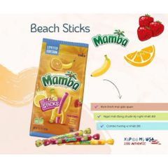 Kẹo dẻo trái cây Mamba túi lớn 1kg - Hương vị tự nhiên thơm ngon từ Mỹ, thanh mềm dẻo đầy màu sắc
