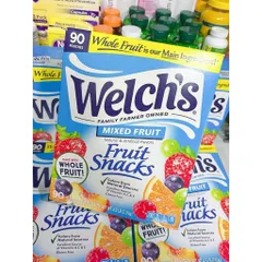 Kẹo Dẻo Trái Cây Welch's 30 Gói - Snack Tự Nhiên Từ 100% Trái Cây, Không Chất Bảo Quản, Lý Tưởng Cho Bé & Người Lớn