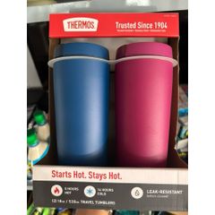 Set 2 Ly Giữ Nhiệt Thermos Stainless 530ml - Giữ Nóng 5 Tiếng, Giữ Lạnh 14 Tiếng - An Toàn, Tiện Dụng Cho Du Lịch, Công Sở