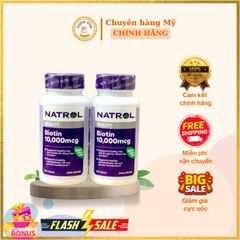 Viên Uống Natrol Biotin 10000 Mcg hộp 100 Viên Của Mỹ - Biotin 10.000 mcg 621493