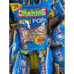 Kẹo Mút Charms Mini POP Mỹ - Hương Vị Trái Cây Dưa Hấu, Dâu Tây, Cherry, Nho, Táo - Kẹo Cao Su Độc Đáo Cho Bé 350 Cây
