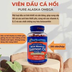 Dầu cá hồi Pure Alaska Omega - Wild Alaskan Salmon Oil 1000mg 210 viên