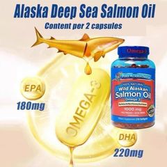 Dầu cá hồi Pure Alaska Omega - Wild Alaskan Salmon Oil 1000mg 210 viên