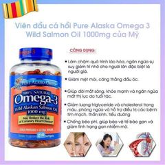 Dầu cá hồi Pure Alaska Omega - Wild Alaskan Salmon Oil 1000mg 210 viên