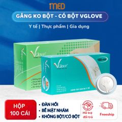 Găng Tay Y Tế Latex VGlove – Có Bột / Không Bột – Hộp 100 Cái Tiêu Chuẩn Y Khoa