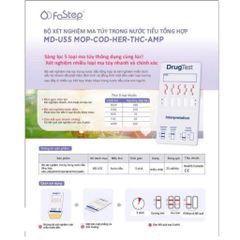 Que thử ma túy 5 chân, 6 chân, 7 chân Fastep - Bộ kit xét nghiệm nhanh, phát hiện các chất gây nghiện (Che Tên SP)