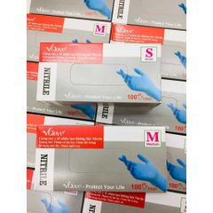 Găng Tay Nitrile Xanh VRG Không Bột – Dùng Nail, Spa, Chế Biến Thực Phẩm - 100 Chiếc