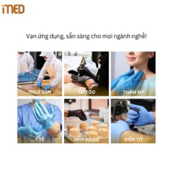 Găng Tay Nitrile Không Bột Màu Đen – Co Giãn Tốt – Hộp 100 Chiếc