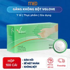 Găng Tay Latex Không Bột VRG – Dùng Y Tế, Nha Khoa, Thực Phẩm - 100 Cái
