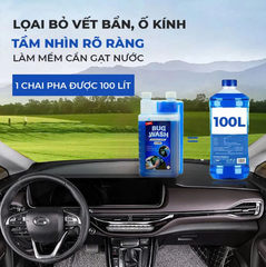 Nước Pha Rửa Kính Ô TÔ BUG WASH Dung Tích 1Lít Đậm Đặc Tỉ Lệ 1:100 Pha Được 100 lít Nước Rửa Kính