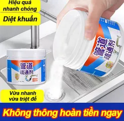 Bột Thông Tắc Cống - Bột Thông Cống Cực Mạnh , Thông Tắc Bồn Cầu, Bồn Rửa Bát, Đường Ống Nhanh Chóng, Hiệu Quả
