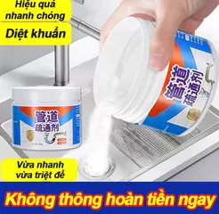 Bột Thông Tắc Cống - Bột Thông Cống Cực Mạnh , Thông Tắc Bồn Cầu, Bồn Rửa Bát, Đường Ống Nhanh Chóng, Hiệu Quả