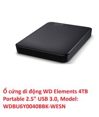 Ổ Cứng Di Động HDD 2.5 inch WD Elements Portable 2TB/3TB/4TB USB 3.0 Kèm Bao Chống Sốc Đa Năng trôi bảo hành 100% Chính Hãng 251765