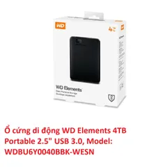 SALE - Ổ Cứng Di Động HDD 2.5 inch WD Elements Portable 2TB/3TB/4TB USB 3.0 Kèm Bao Chống Sốc Đa Năng trôi bảo hành 100% Chính Hãng 385570