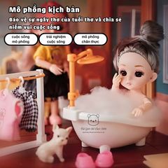 Đồ chơi lắp ráp ngôi nhà búp bê 2 tầng 89 chi tiết có đèn mô hình nhà búp bê cao cấp cho bé gái