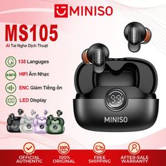 Màn hình LED Tai nghe Bluetooth MINISO MS105 Tai nghe dịch thuật AI ENC Chống ồn HIFI Tai nghe không dây 445932