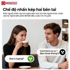 Màn hình LED Tai nghe Bluetooth MINISO MS105 Tai nghe dịch thuật AI ENC Chống ồn HIFI Tai nghe không dây 445932