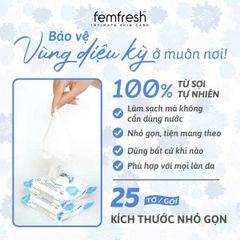 Khăn ướt vệ sinh vùng kín Femfresh 0% Nhạy Cảm - 25 Tờ