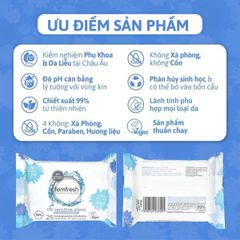 Khăn ướt vệ sinh vùng kín Femfresh 0% Nhạy Cảm - 25 Tờ