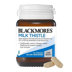 Viên Uống Blackmores Milk Thistle Úc - Hỗ Trợ Chức Năng Gan, Bảo Vệ Gan, Phục Hồi Tế Bào Gan (42 Viên)
