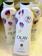 Sữa Tắm Olay Age Defying 650ml - Chăm Sóc Da Lão Hóa Với Vitamin E & B3 Complex, Dưỡng Ẩm Săn Chắc Da