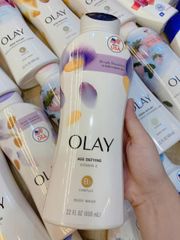 Sữa Tắm Olay Age Defying 650ml - Chăm Sóc Da Lão Hóa Với Vitamin E & B3 Complex, Dưỡng Ẩm Săn Chắc Da