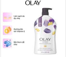 Sữa Tắm Olay Vitamin E 975ml - Phục Hồi Da, Dưỡng Ẩm Lâu, Chăm Sóc Da Mềm Mịn
