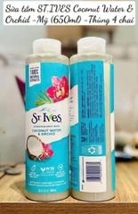 Sữa Tắm St.Ives Hương Dừa 650ml - Dưỡng ẩm, Thơm Ngọt, Giúp Da Mềm Mại - Sản Phẩm Mới Cho Làn Da Tươi Sáng