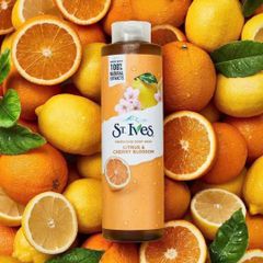 Sữa Tắm St.Ives Citrus & Cherry Blossom 650ml - Tươi Mát, Thơm Lâu, Dưỡng Ẩm Da, Hương Quả Tươi Tắn