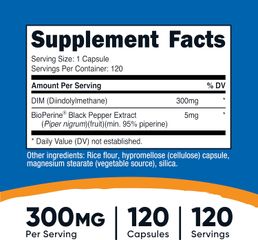 Viên Uống DIM Diindolylmethane Nutricost Nhập Mỹ Điều Hòa Nội Tiết Tố Tăng Đề Kháng (Hộp 120 viên) - YoungFit