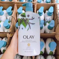 Sữa Tắm Olay Fresh Outlast 975ml (Vòi) - Chiết Xuất Bạch Dương & Oải Hương, Thư Giãn, Dịu Da, Dưỡng Ẩm Mềm Mại
