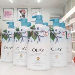 Sữa Tắm Olay Fresh Outlast 975ml (Vòi) - Chiết Xuất Bạch Dương & Oải Hương, Thư Giãn, Dịu Da, Dưỡng Ẩm Mềm Mại