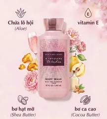 Gel Sữa Tắm Bath & Body Works A Thousand Wishes 295ml - Hương Ngọt Ấm, Thơm Lâu, Dưỡng Da Mềm Mại