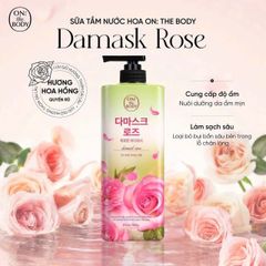 Sữa Tắm On The Body Hồng Damask 900ml - Dưỡng ẩm mềm da, hương thơm quyến rũ