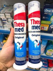 Kem Đánh Răng Theramed Trắng Tự Nhiên Dạng Xịt 100ml - Làm Sạch Mạnh Mẽ, Trắng Sáng Từ Thiên Nhiên, Chăm Sóc Răng Miệng Tối Ưu