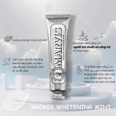 Kem Đánh Răng Marvis Whitening Mint 85ml - Trắng Sáng Răng, Hương Bạc Hà Tươi Mát - Sản Phẩm Chăm Sóc Răng Miệng Cao Cấp