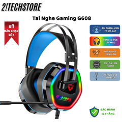 Tai Nghe Có Dây Gaming G608 – Tai Nghe Chơi Game phù hợp PC/Laptop, Âm Thanh Vòm 7.1, Có Mic Khử Ồn.
