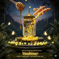 Viên Tinh Nghệ Nano Mật Ong Rừng Vanbina - Hỗ Trợ Tiêu Hóa, Làm Đẹp, Giảm Mụn, Khác Phục Da Mịn Màng 100gr - Sản Phẩm Thiên Nhiên Cao Cấp