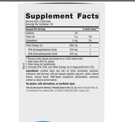 60 viên 650 mg Nordic Naturals Omega-3 690 mg –nordic naturals ultimate omega 2x