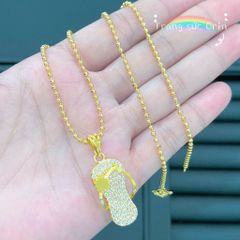 Dây chuyền nữ, dây bi mặt chiếc dép to đính đá sang trọng ORIN ED37