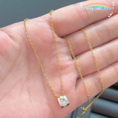 Bộ trang sức, dây chuyền bông tai 1 viên đá đơn giản sang trọng ORIN EB9