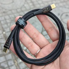 CÁP dù C to C 100W 2 đầu trong suốt - Hỗ trợ max 100w truyền dữ liệu 20GB