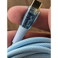 CÁP dù C to C 100W 2 đầu trong suốt - Hỗ trợ max 100w truyền dữ liệu 20GB