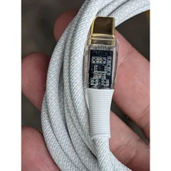CÁP dù C to C 100W 2 đầu trong suốt - Hỗ trợ max 100w truyền dữ liệu 20GB